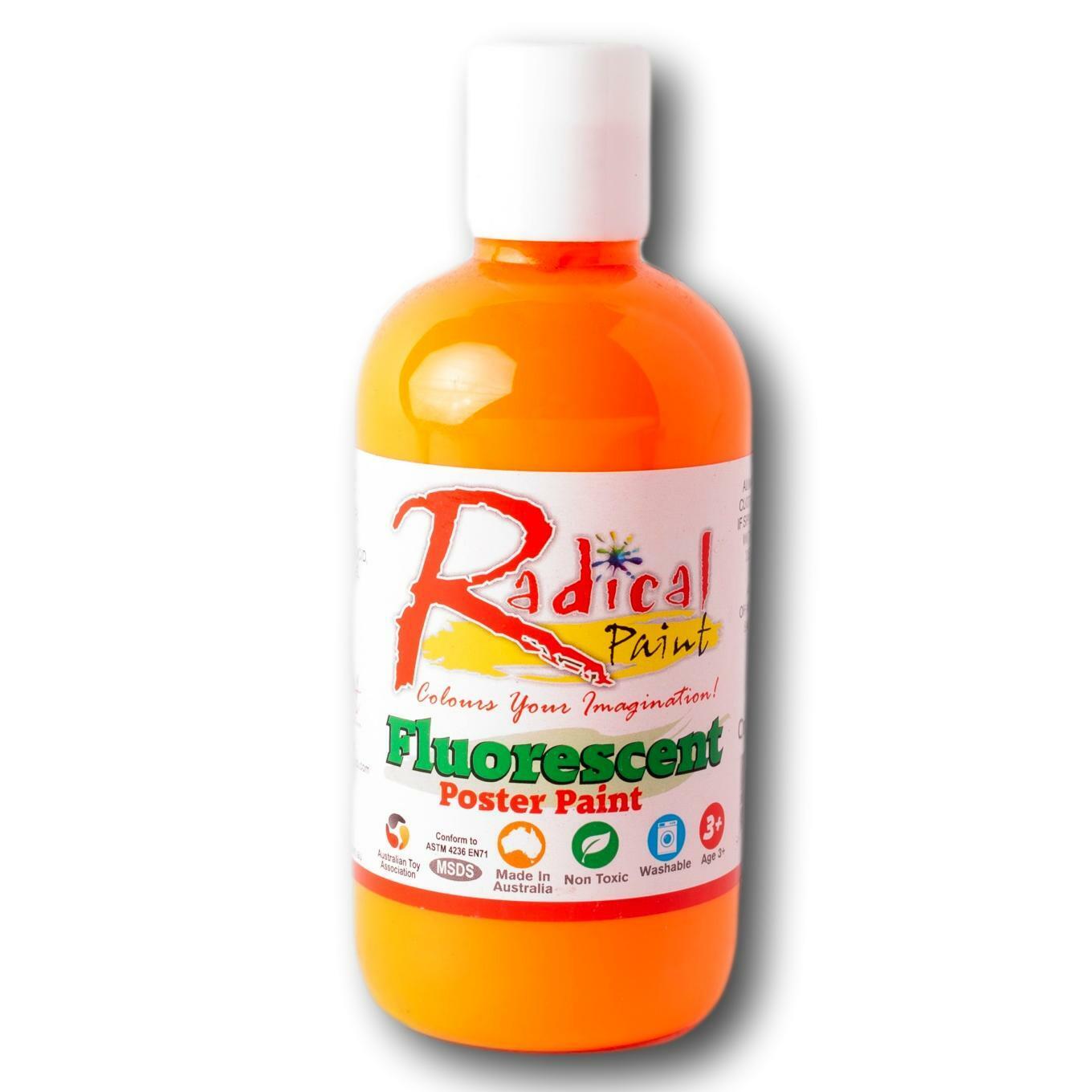 Radical Fluoro Poster Paint Orange 250ml