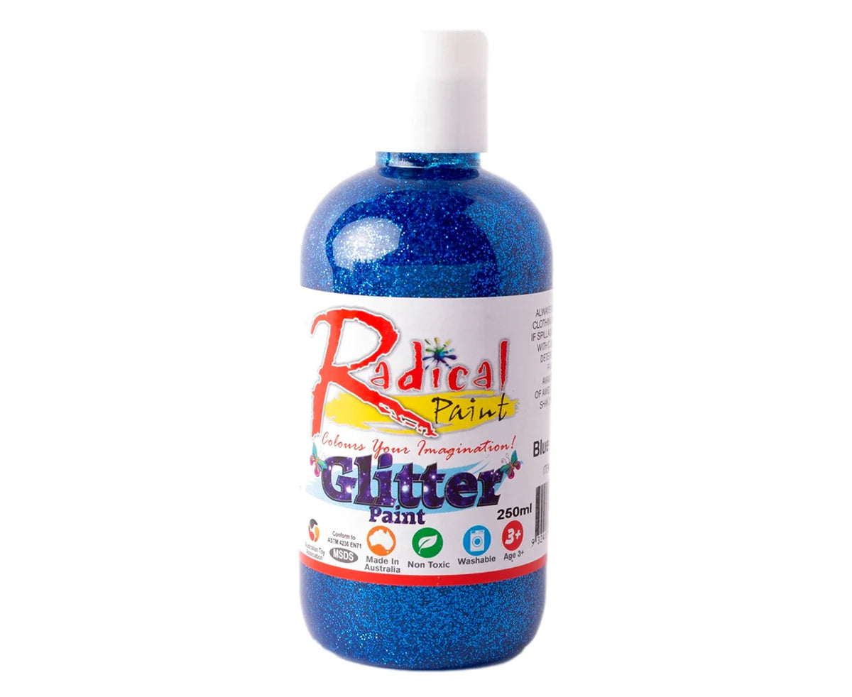 xx Radical Glitter Poster Paint Blue 250ml