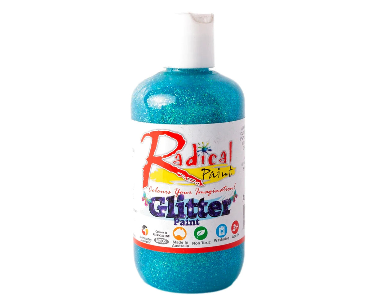 xx Radical Glitter Poster Paint Aqua 250ml