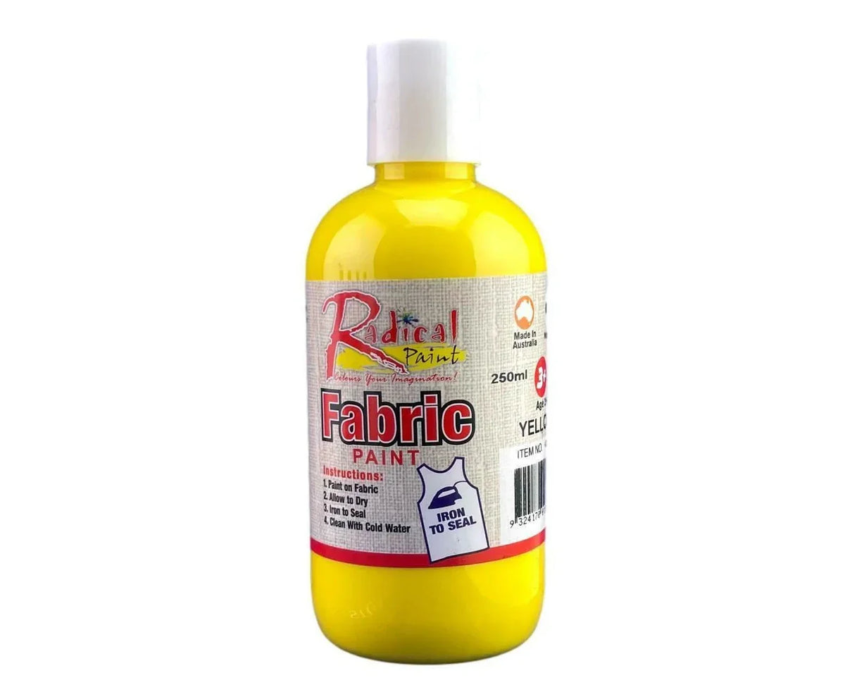 xx Radical Fabric Paint Yellow 250ml