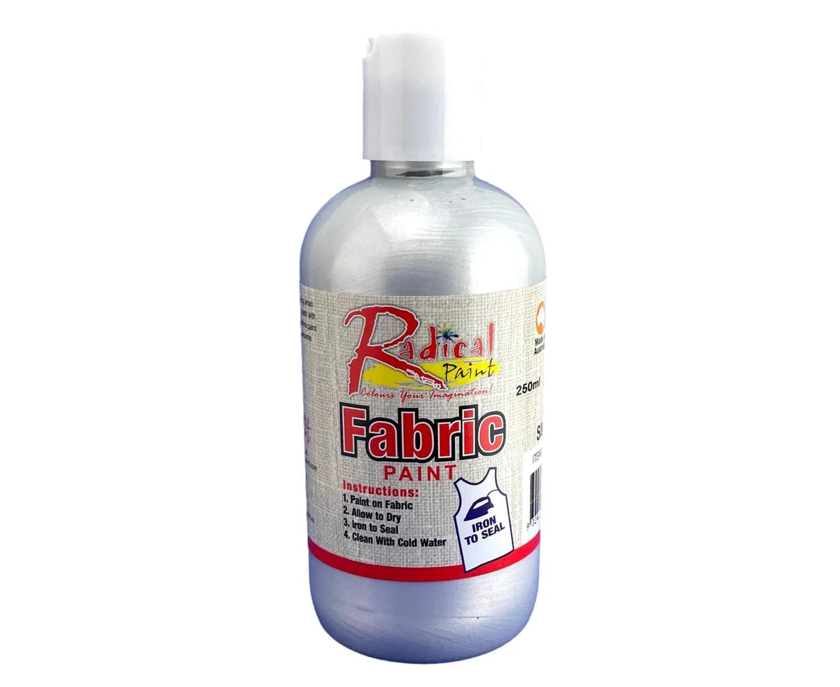 xx Radical Fabric Paint Silver 250ml