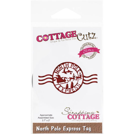 Cottage Cutz North Pole Express Tag Die