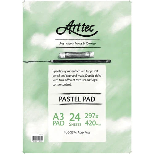 Arttec Pastel Paper Pad A3 24 Sheet ASSTD Colours