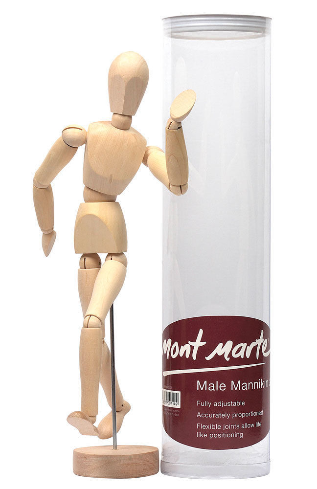 Mont Marte Wooden Manikin Male 30cm