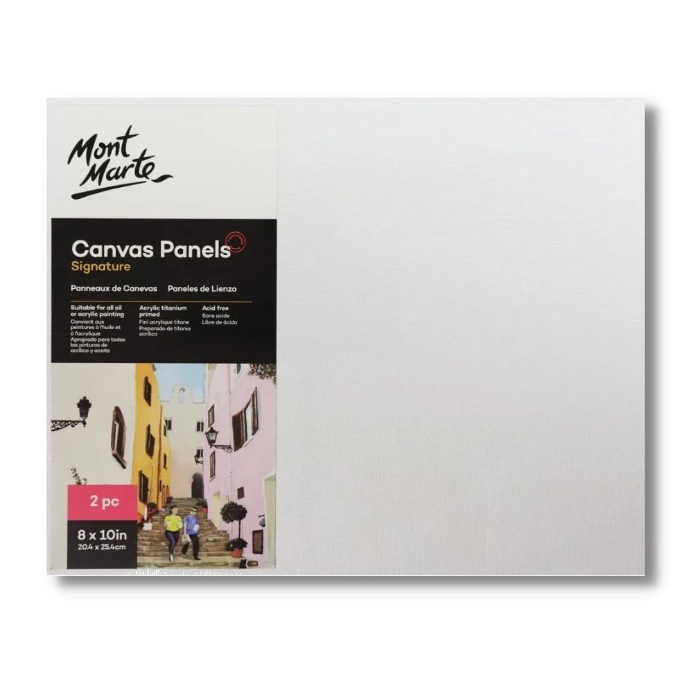 Mont Marte Signature Canvas Panel 8" x 10" - 20.3 x 25.4cm - Pk2