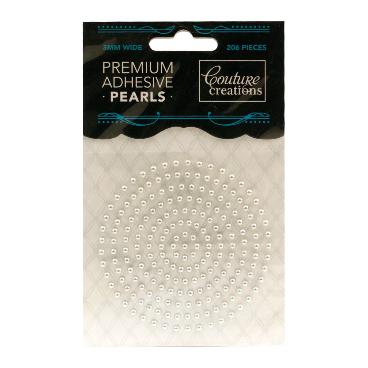 CC Pearls 3mm Adhesive - Stunning Silver 206pce