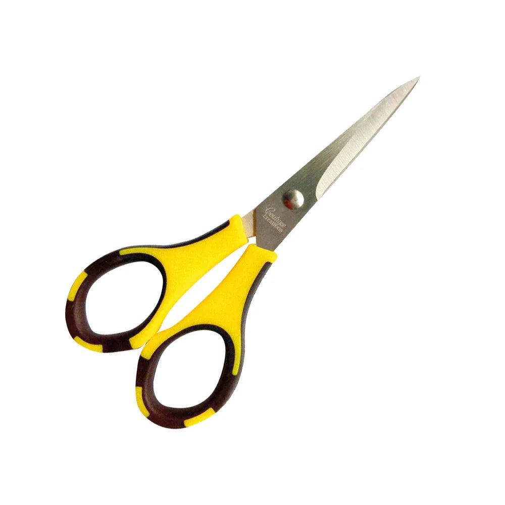 CC Scissors - Yellow + Black - Stainless Steel Blades 5.5in