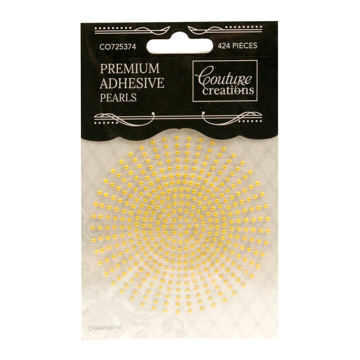 CC Pearls 2mm Adhesive - Champagne 424pce