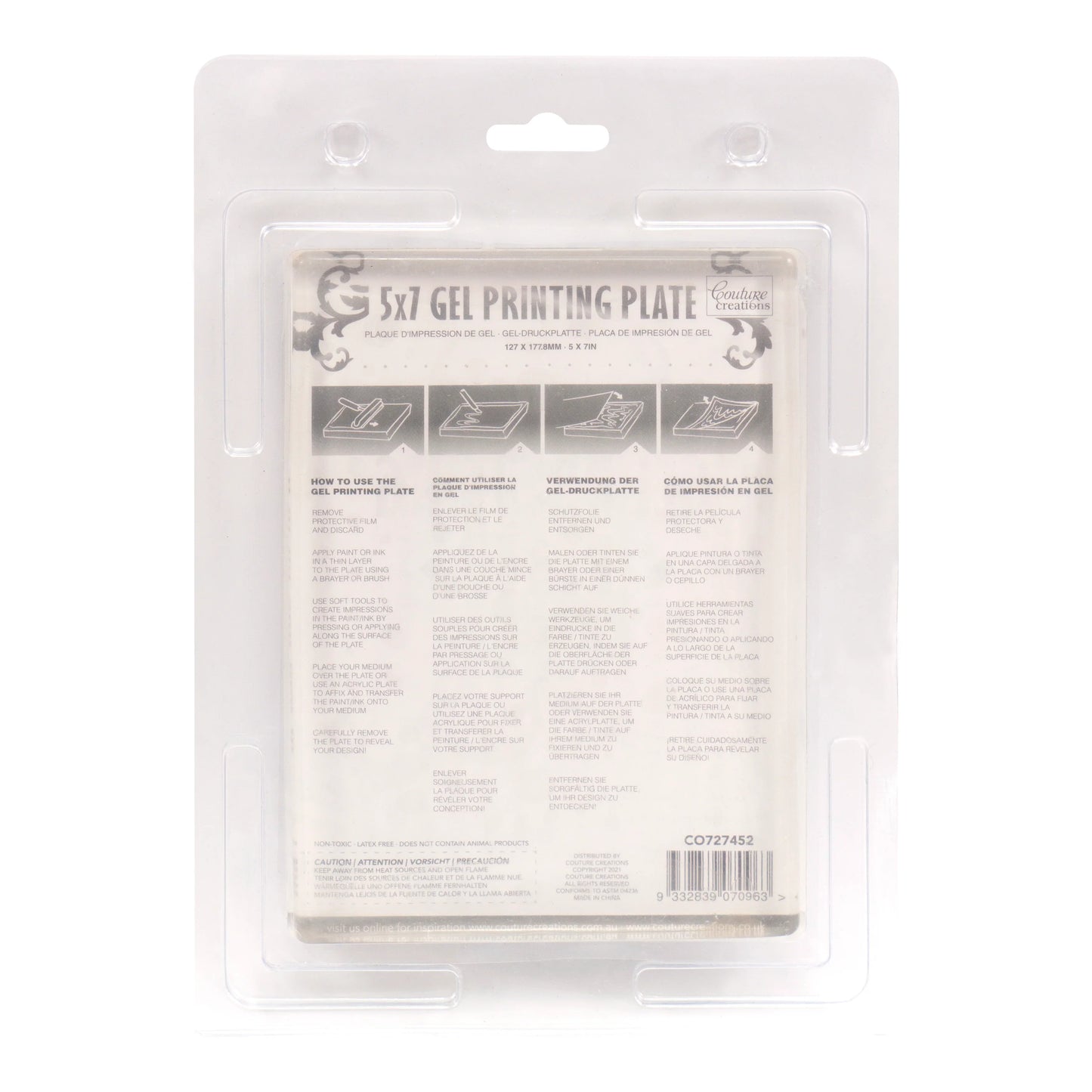 CC Gel Printing Plate 127mm x 117.8mm
