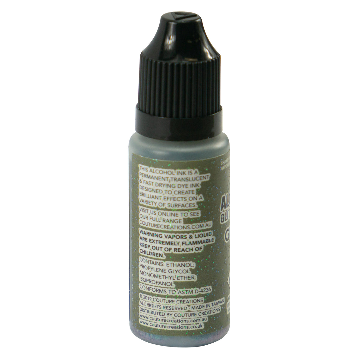 CC Alcohol Ink Glitter Accents Graphite 12ml