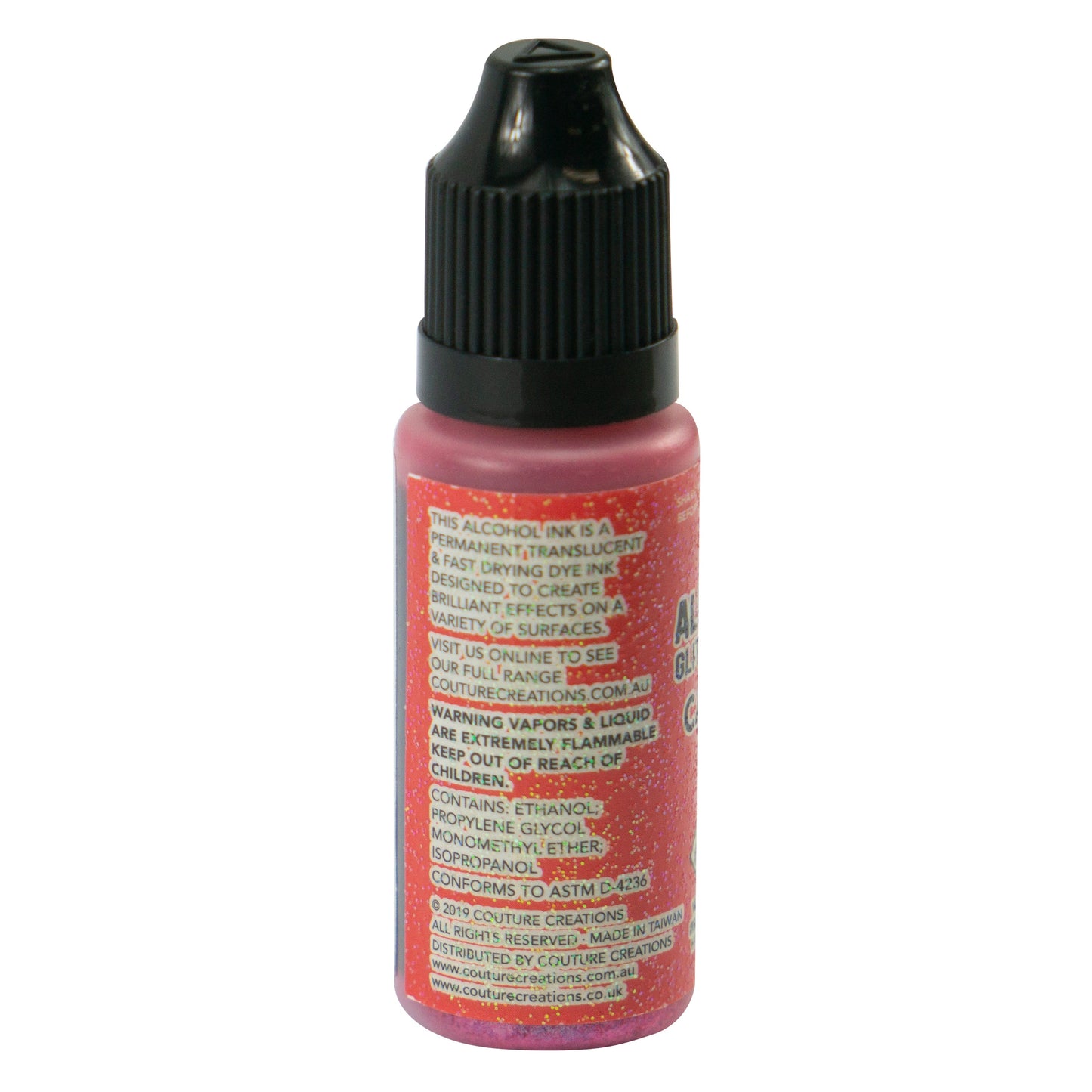 CC Alcohol Ink Glitter Accents Cardinal 12ml
