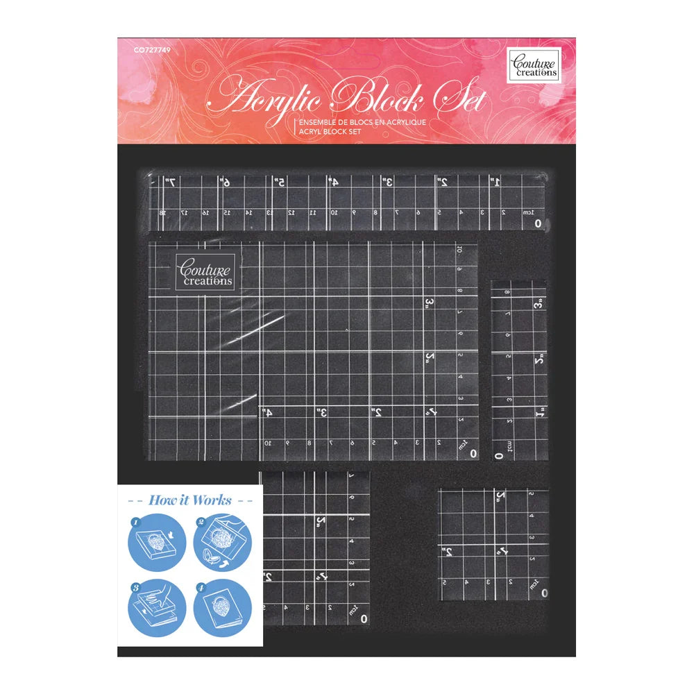 CC Stamping Acrylic Block Set 5pce Set