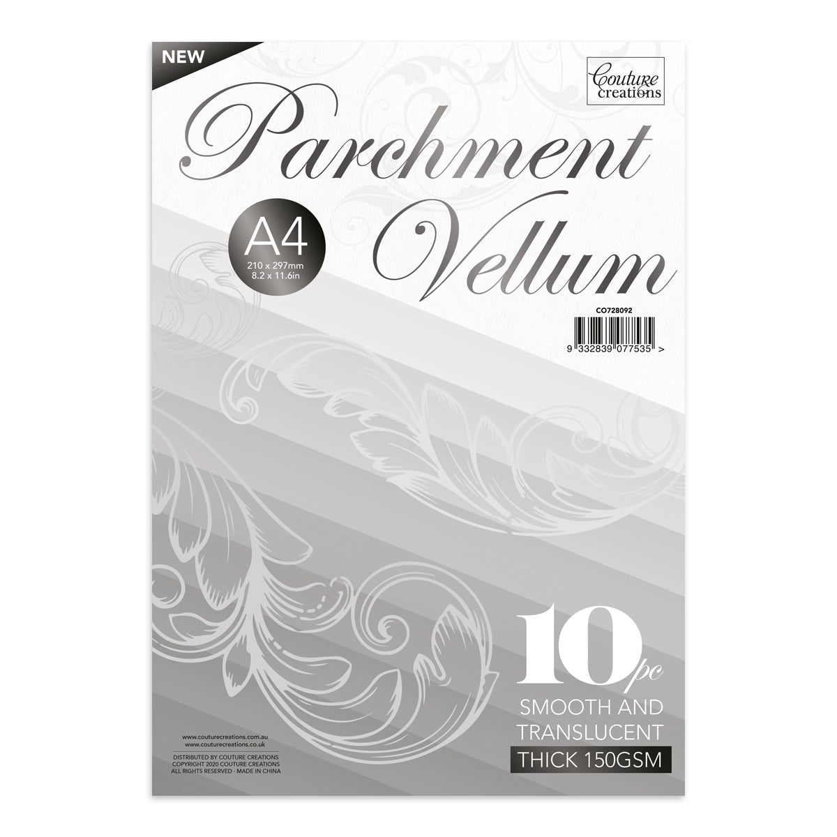 A4 Parchment Vellum (10pc | 150gsm) 210 x 297mm | 8.2 x 11.6in