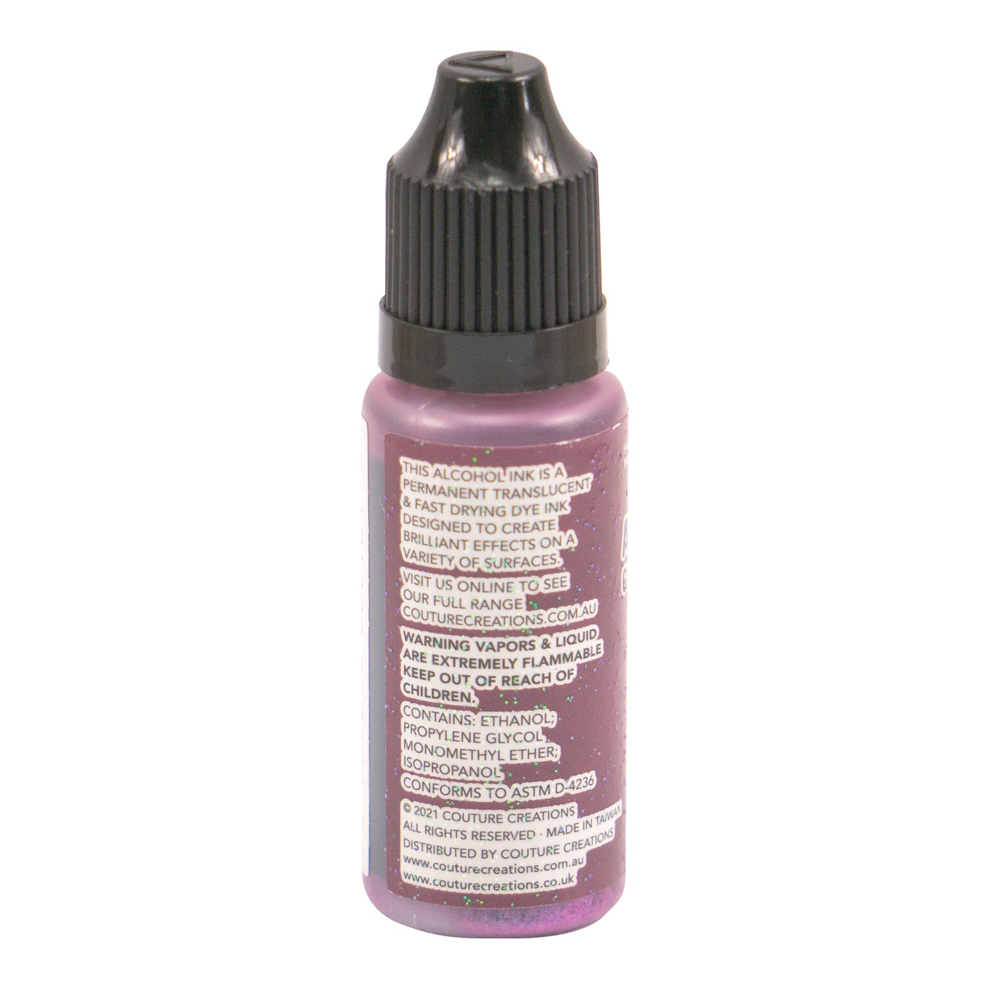 CC Alcohol Ink Glitter Accents Plum 12ml