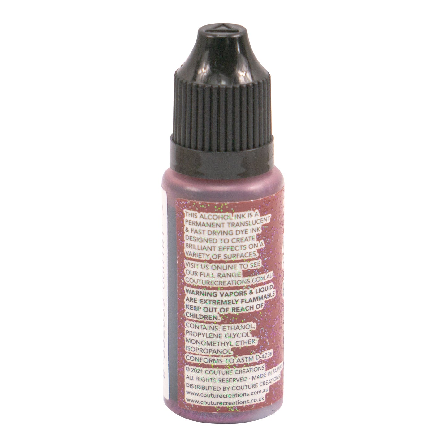 CC Alcohol Ink Glitter Accents Burgundy 12ml