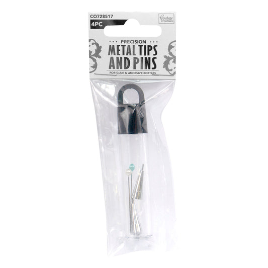 Precision Metal Tip and Pin for Glue 2 pack (copper and SS)