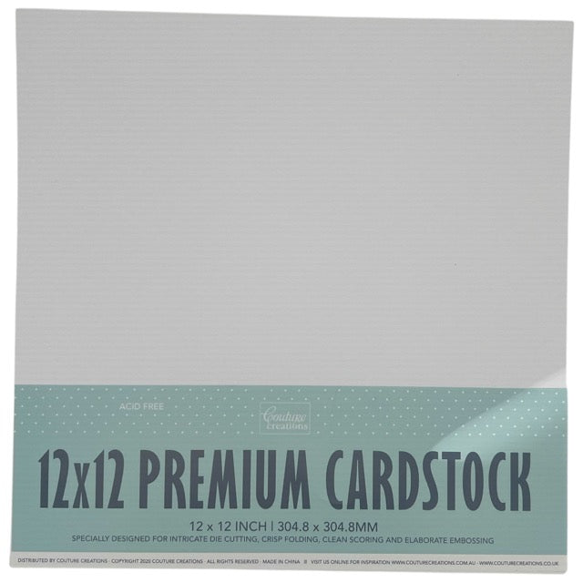 Smooth White Cardstock (10pk) - 304.8 x 304.8mm | 12 x 12in - 216gsm