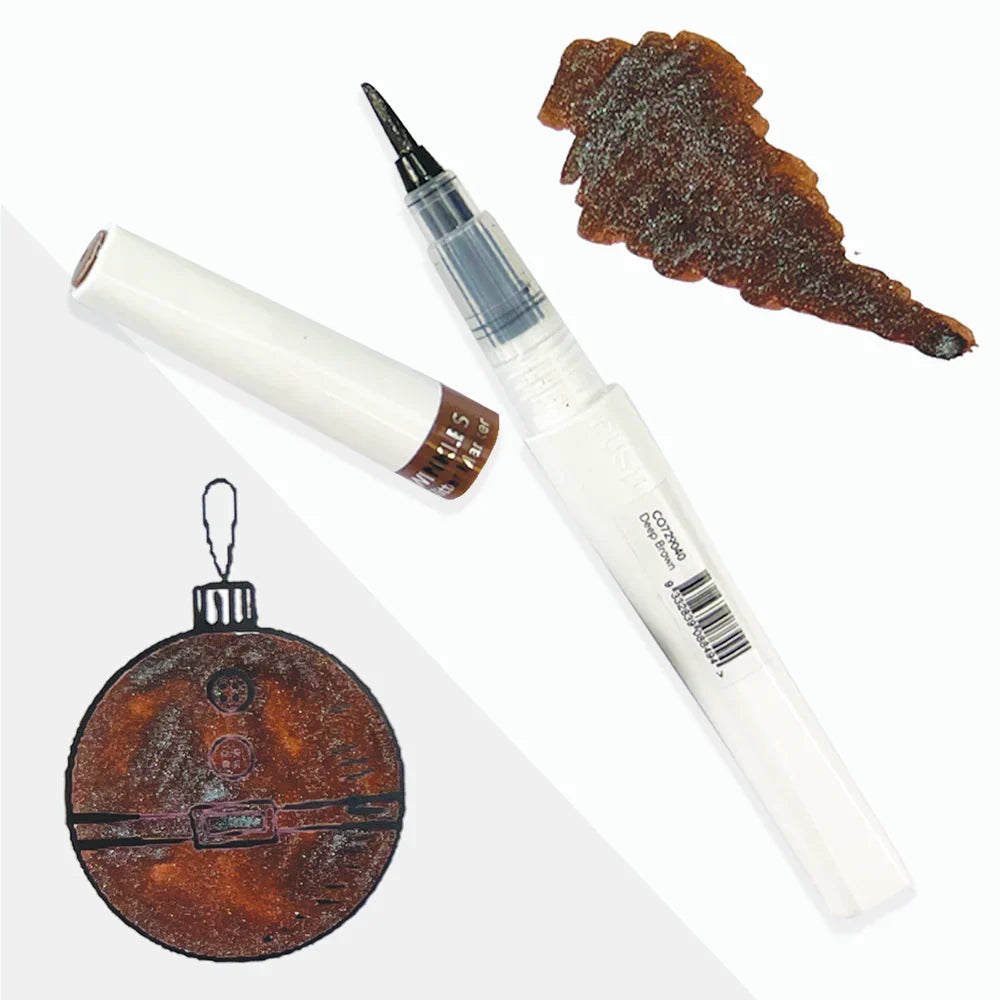 Winkles Glitter Brush Marker CHOCOLATE BROWN