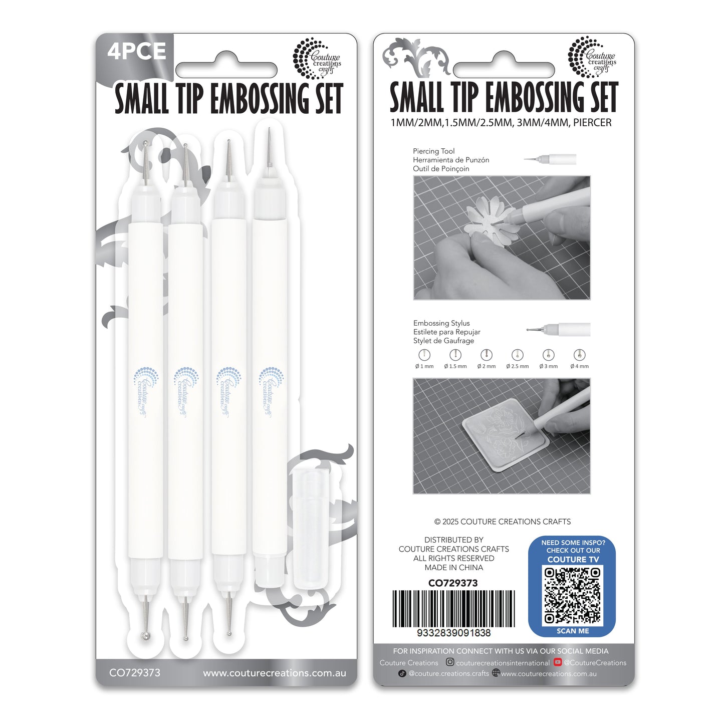 CC Small Tip Embossing Set 4pce