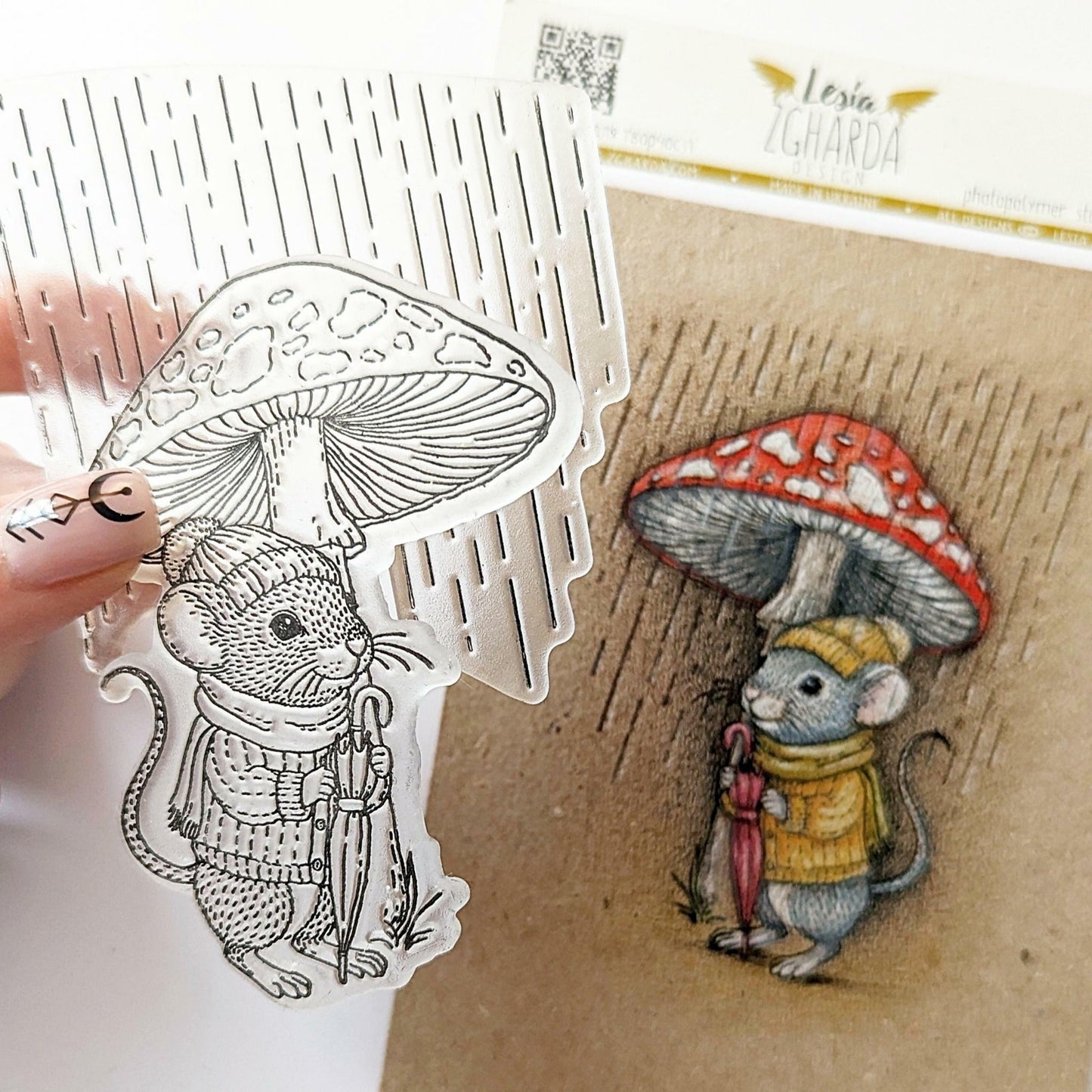 Lesia Zgharda Stamp "Autumn Rain"