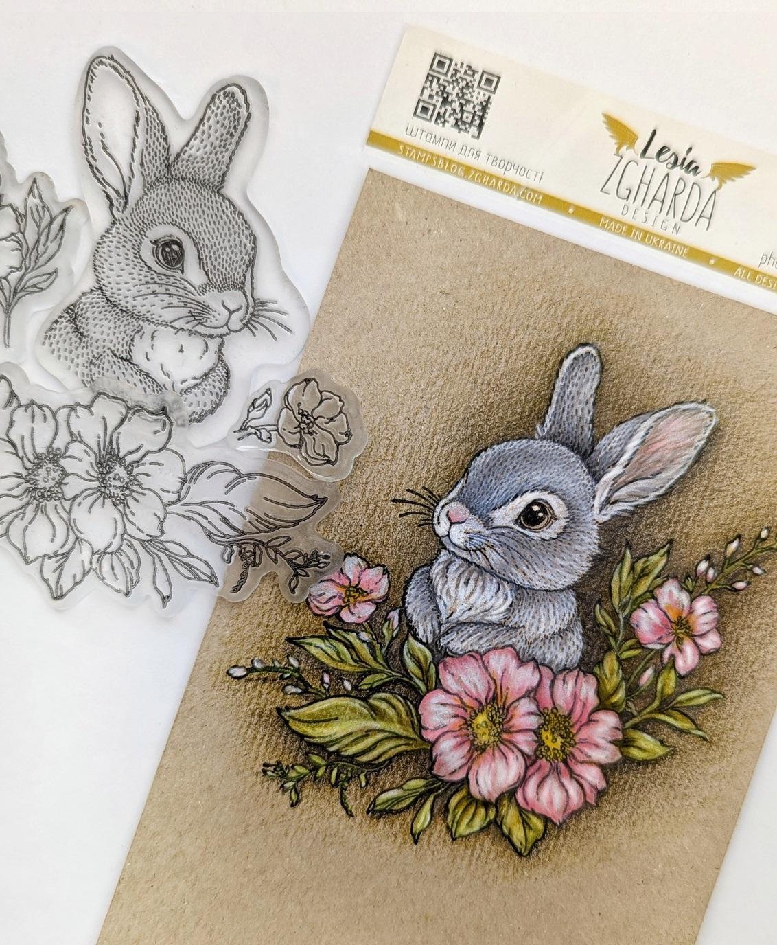 Lesia Zgharda Clear Stamp "Cute Bunny Cub"
