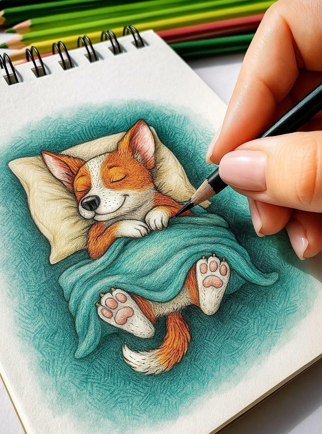 Lesia Zgharda Clear Stamp "Sleeping Dog"
