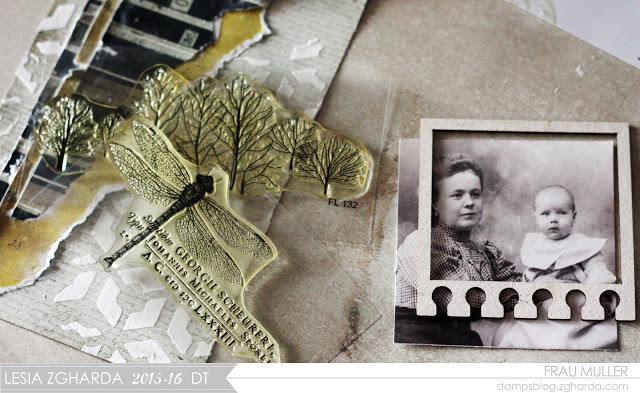 Lesia Zgharda Stamp Set "Dragonfly Collage"