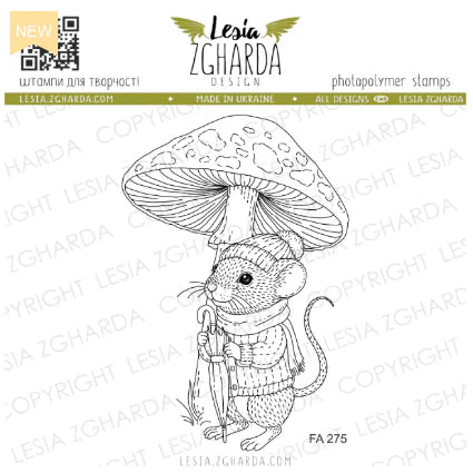 Lesia Zgharda Mouse Under the Toadstool Clear Stamp Set