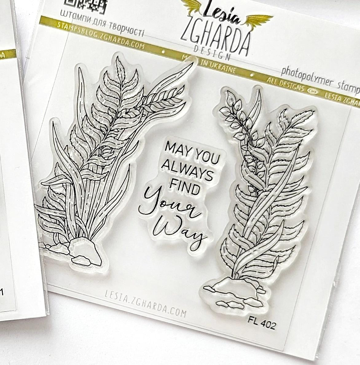 Lesia Zgharda Ferns Clear Stamp Set
