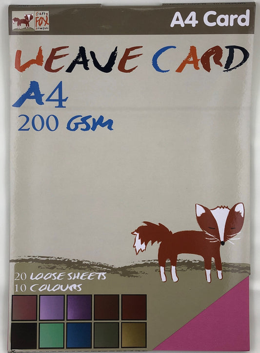 Crafty Fox A4 Weave Card 200GSM Pk20- Pinks/Mauves
