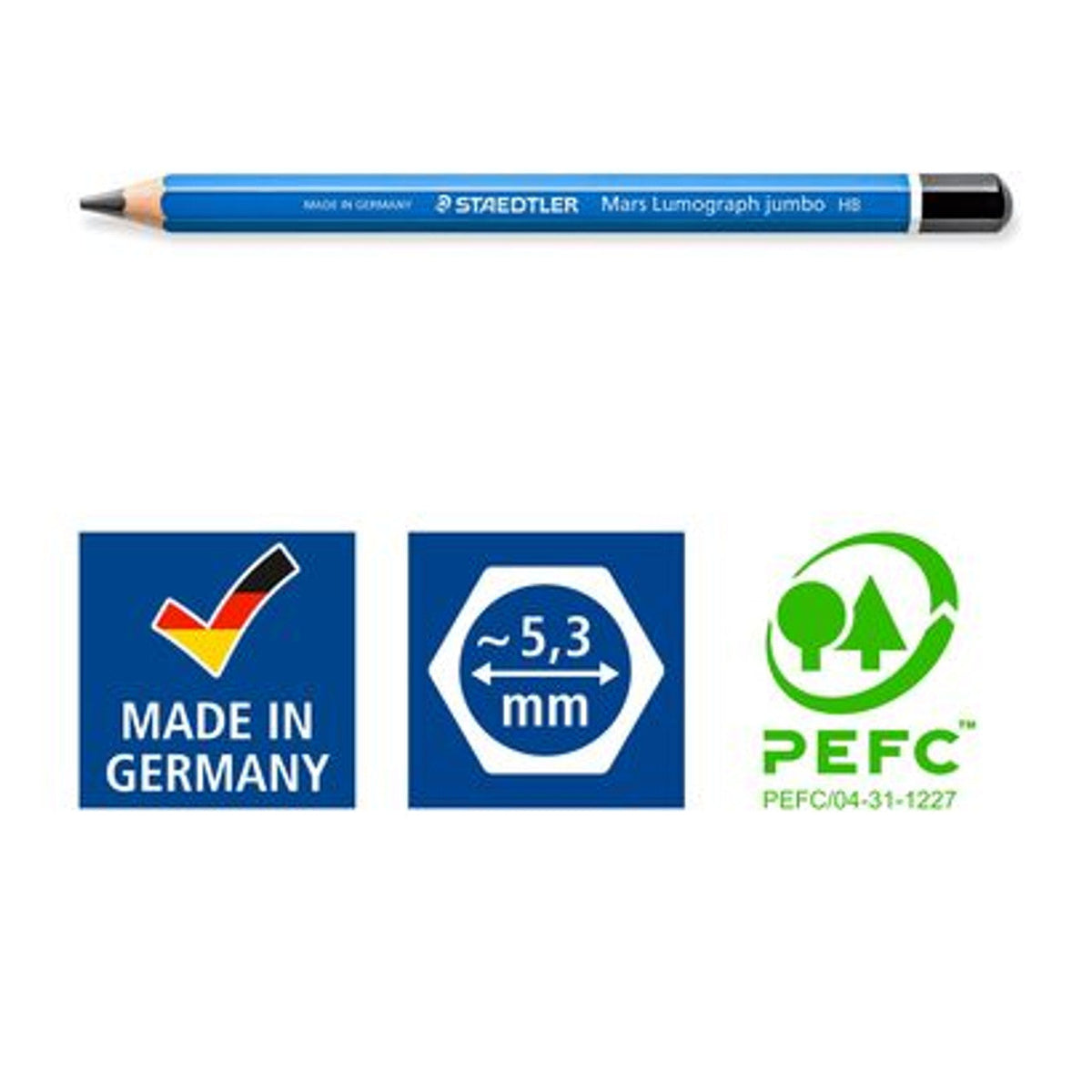 Staedtler Mars Lumograph Jumbo Pencils HB
