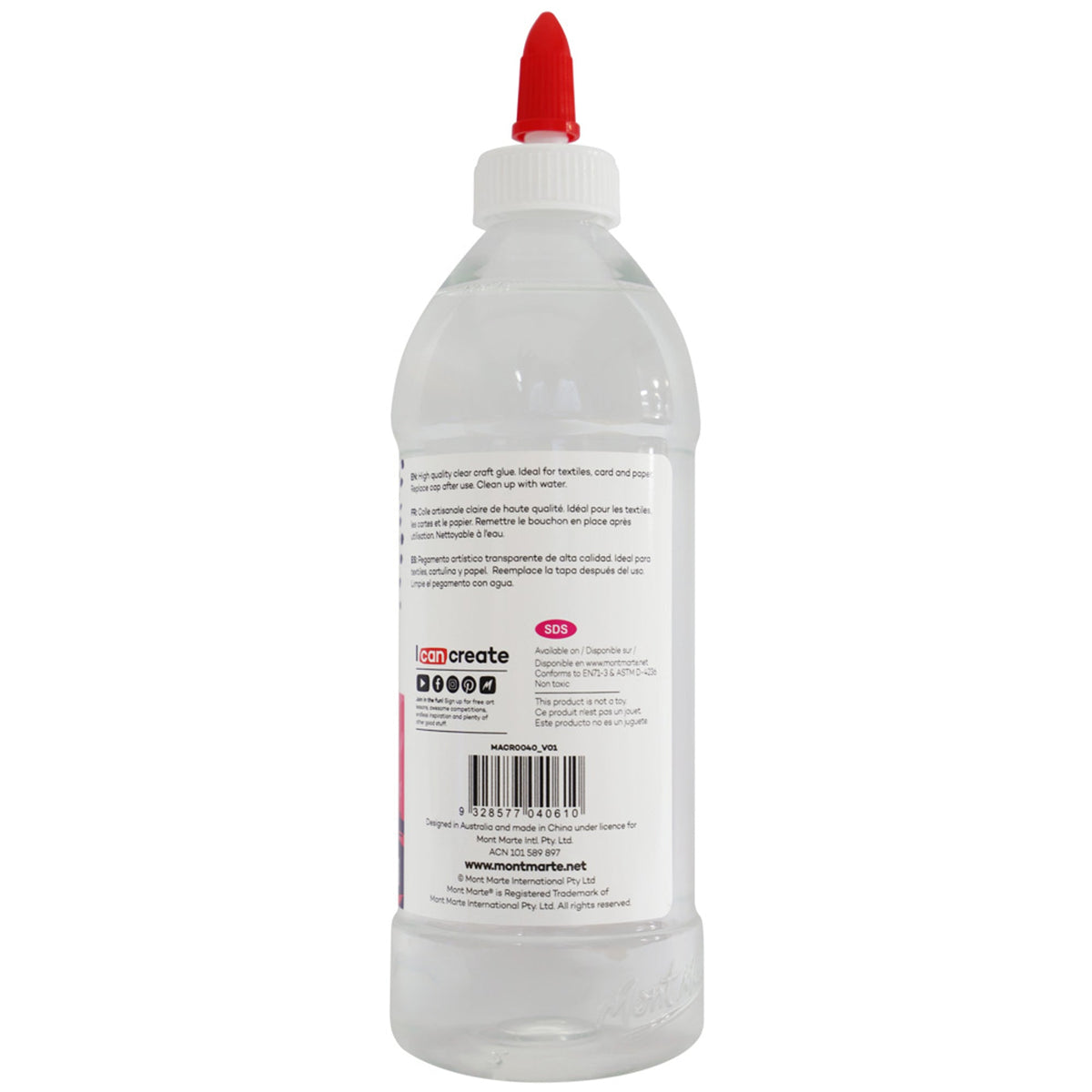Mont Marte Adhesive - Clear PVA Craft Glue 500g