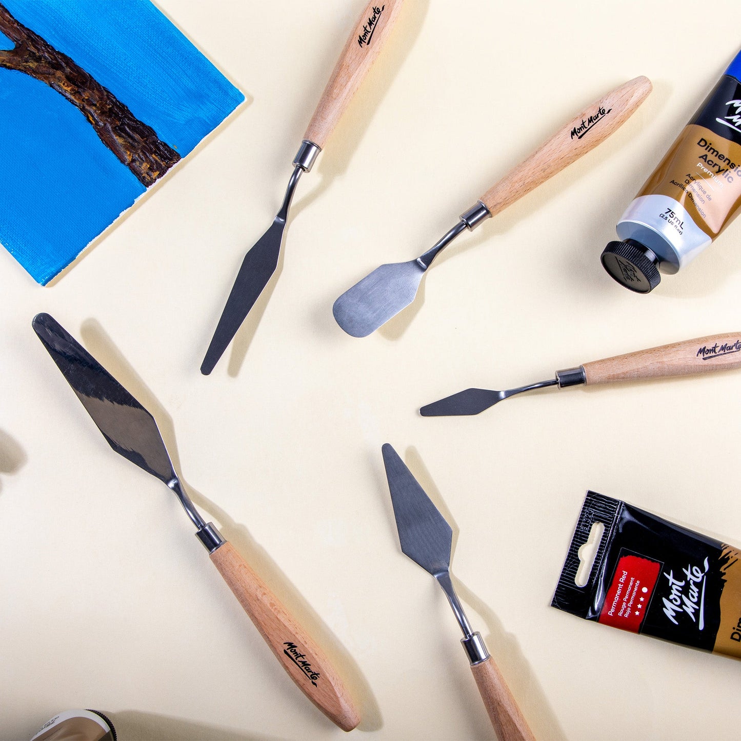 Mont Marte Studio Series - Palette Knife Set 5pce (Stainless Steel)