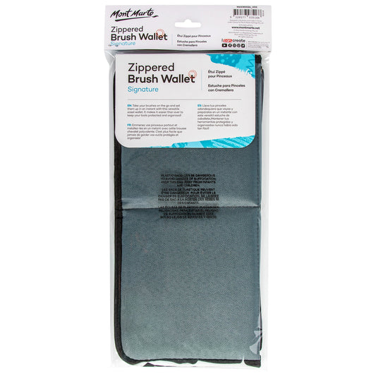 Mont Marte Zippered Brush Wallet 22 Slots