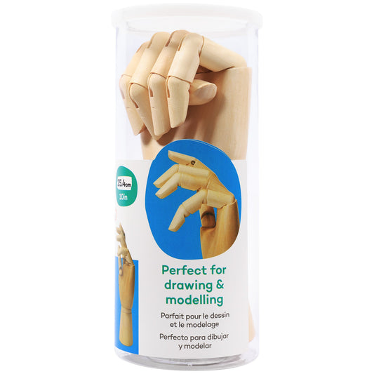 Mont Marte Wooden Manikin Hand 25cm - Left Hand