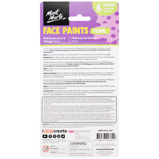 xx Mont Marte Kids Face Painting Set - Pearl