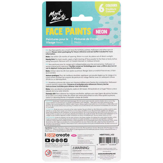 xx Mont Marte Kids Face Painting Set - Neon