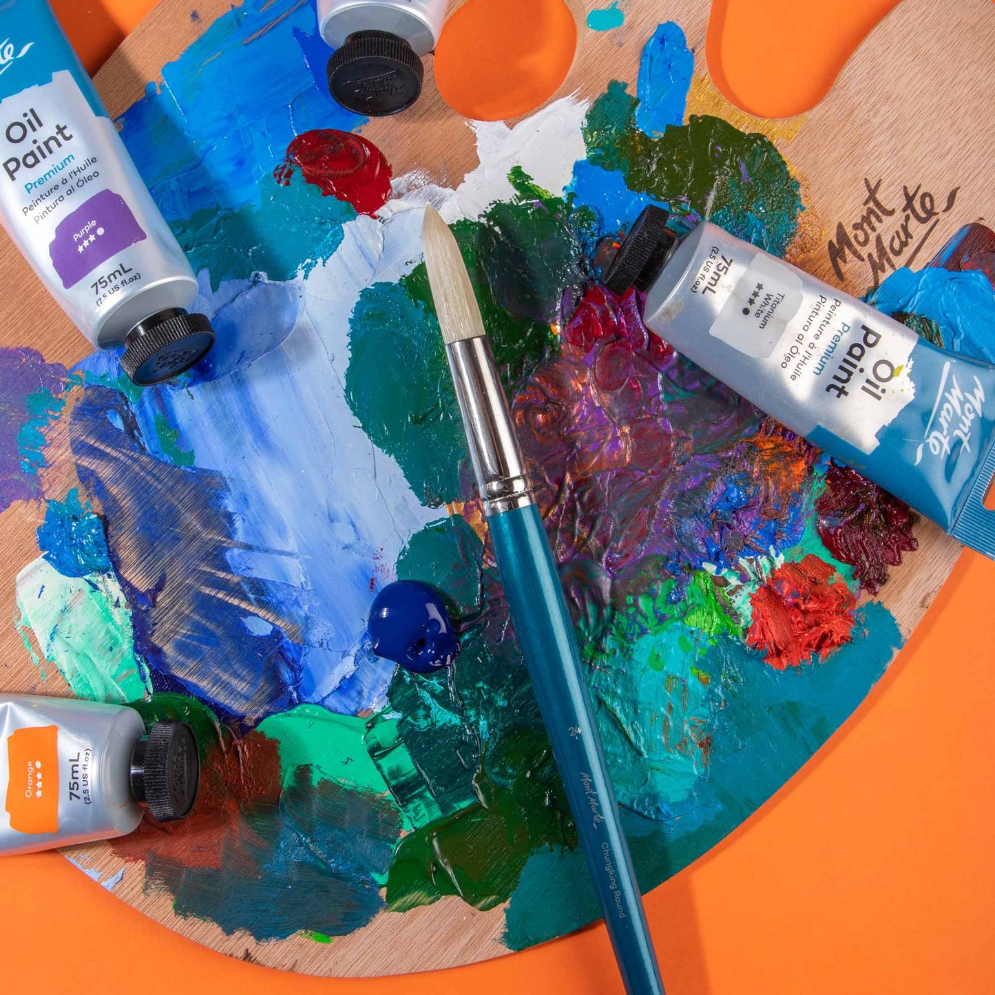 Mont Marte Artist Brush Oil Chungking Round 24