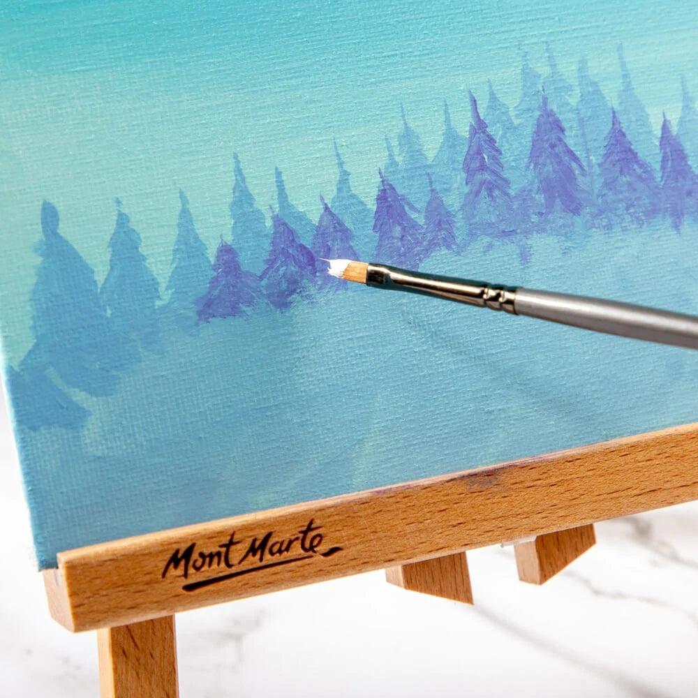 Mont Marte Artist Brush Acrylic Taklon Flat Long 2