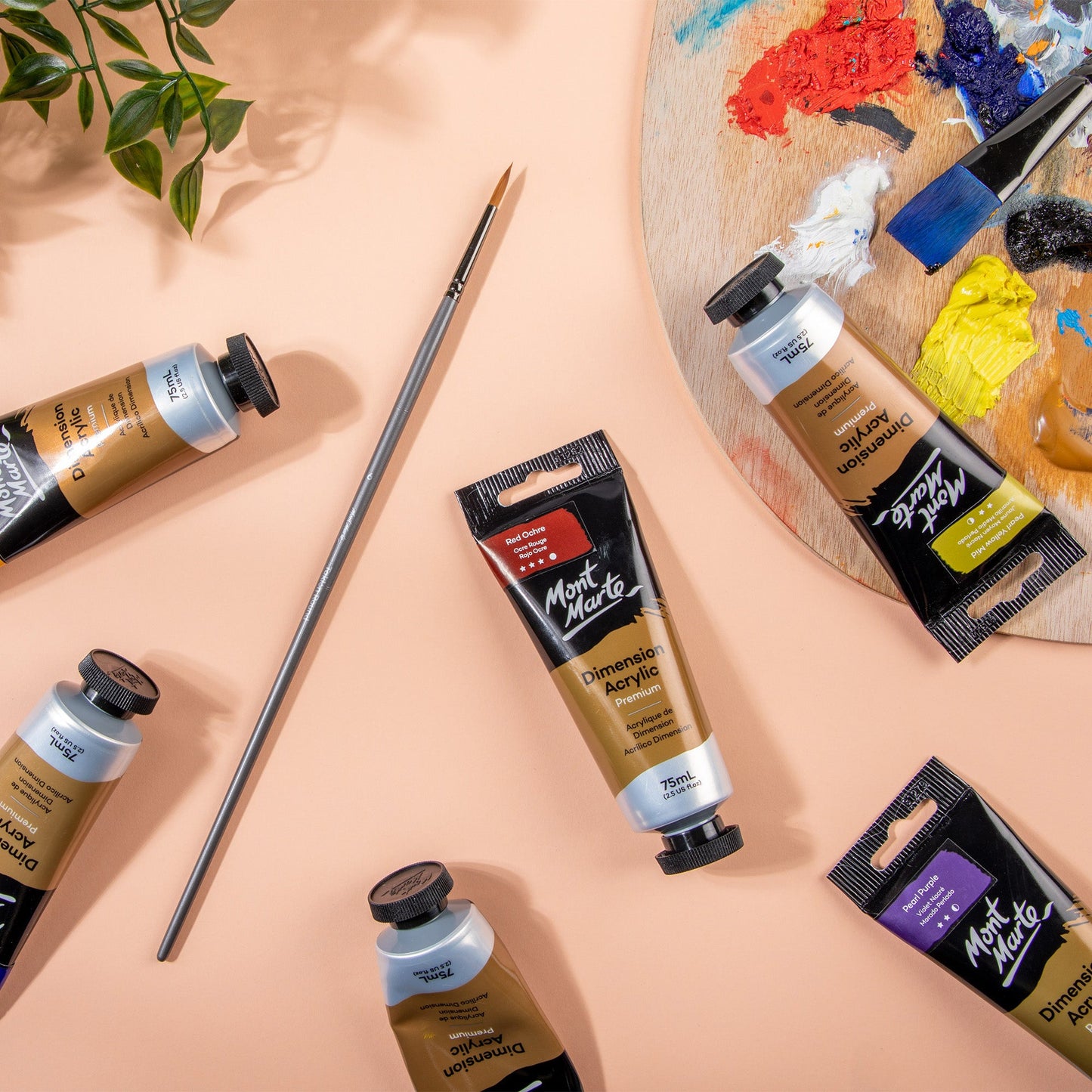 Mont Marte Artist Brush Acrylic Taklon Round 6