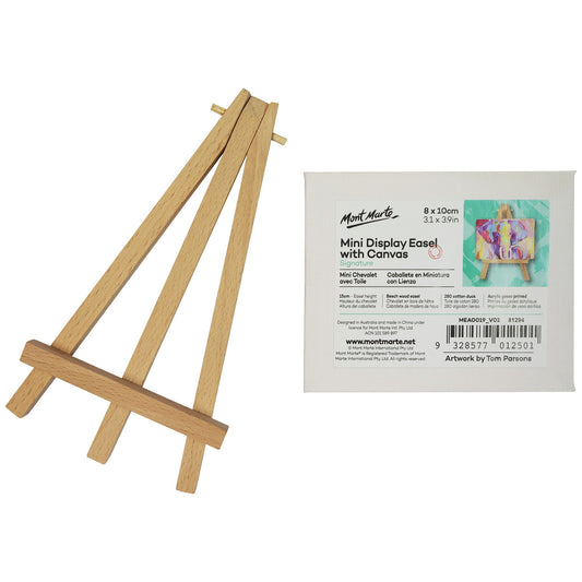 xx Mont Marte Mini Display Easel with Canvas 8 x 10cm
