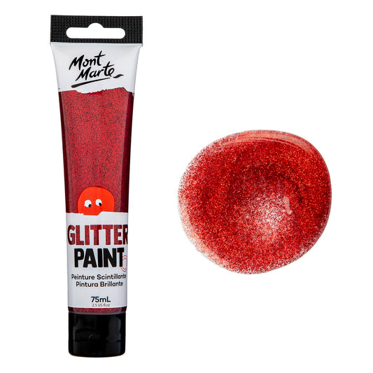 xx Mont Marte Kids - Glitter Paint 75ml - Red