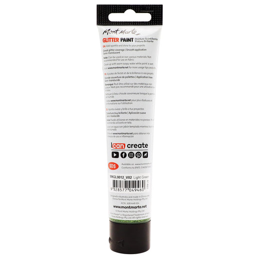 xx Mont Marte Kids - Glitter Paint 75ml - Light Green