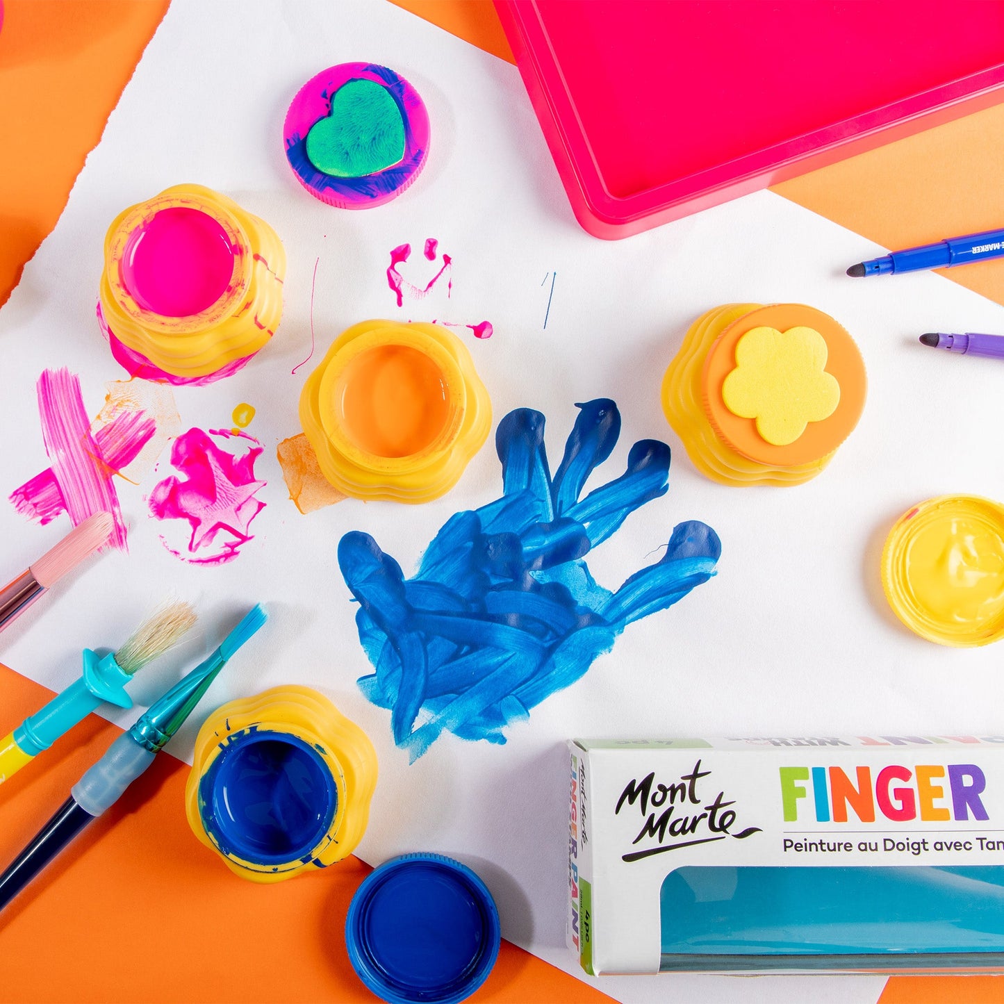 Mont Marte Kids - Colour Finger Paints with Stamp