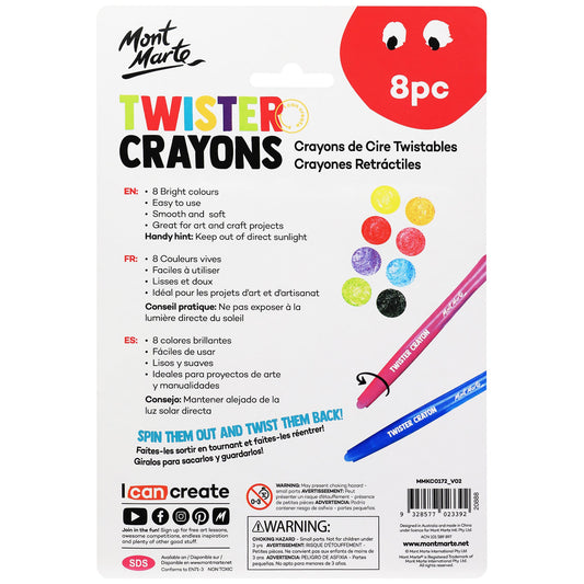 Mont Marte Kids - Twister Crayons 8pc