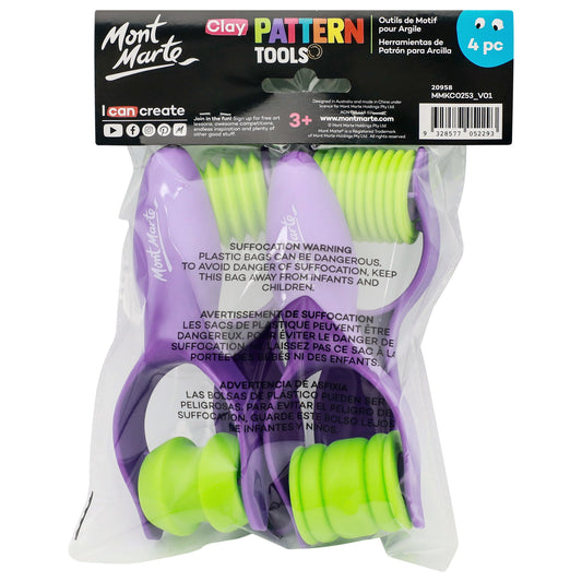 Mont Marte Clay Pattern Tool Set 4pc