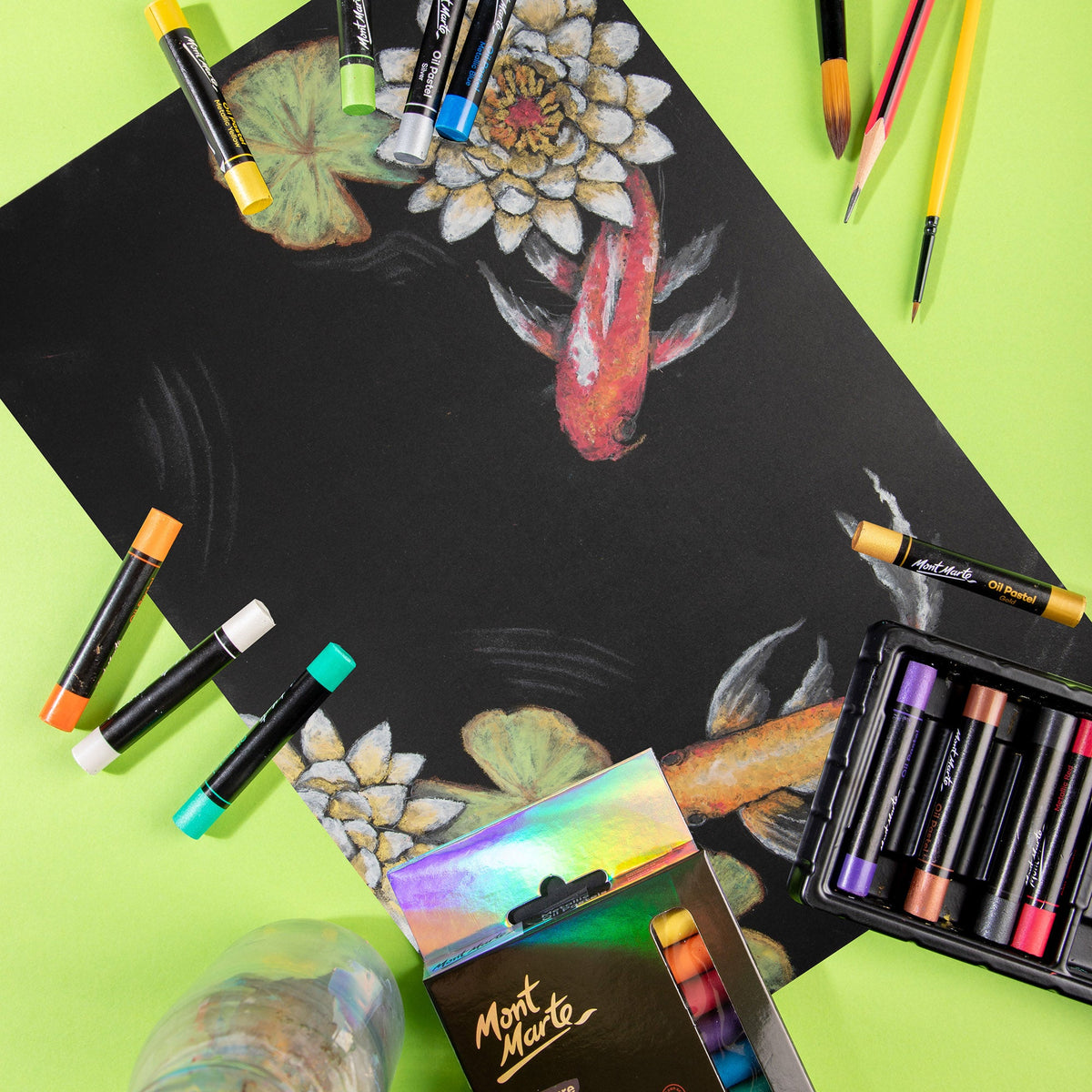 Mont Marte Metallic Oil Pastels 12pc