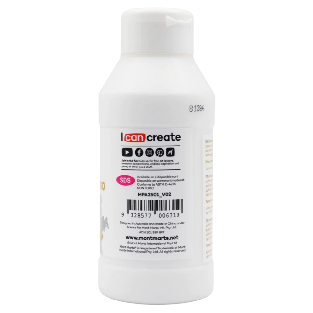 Mont Marte Gesso Primer - White Texture Gesso 250ml