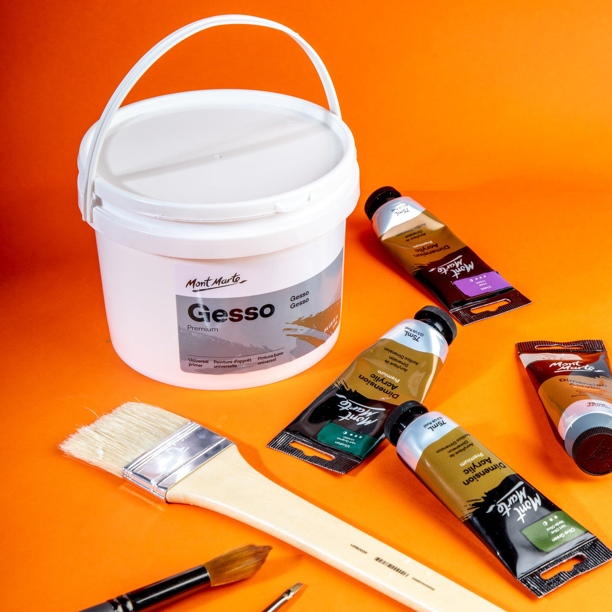 xx Mont Marte Gesso Primer - White 1.89L Tub
