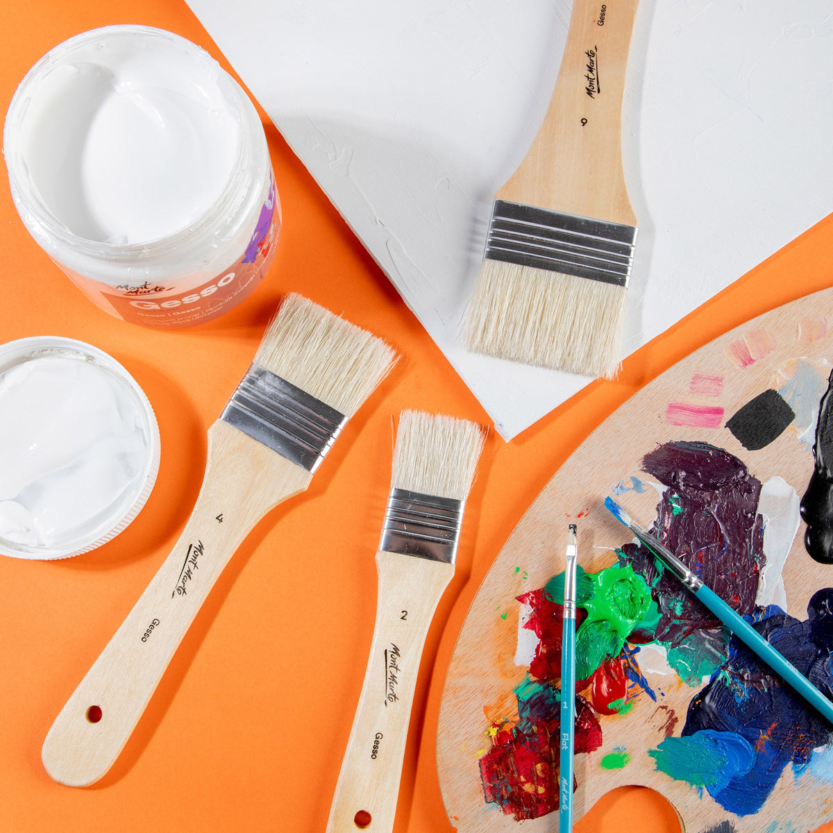 Mont Marte Paint Brush Set - Gesso Brush 3pc